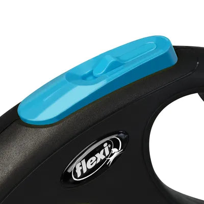 Flexi New Neon bandkoppel blått, 5 m