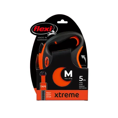 Flexi Xtreme bandkoppel orange, 5 m