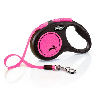 Flexi New Neon bandkoppel blått, 5 m