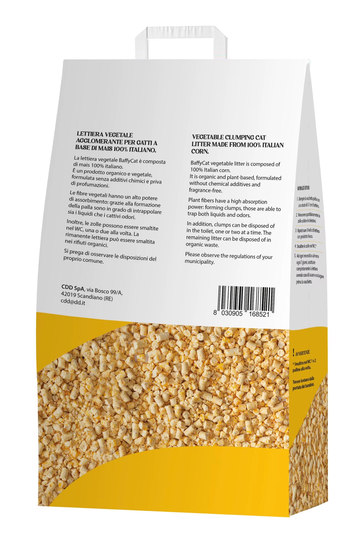 Vegetal – klumpbildande kattströ av majs
